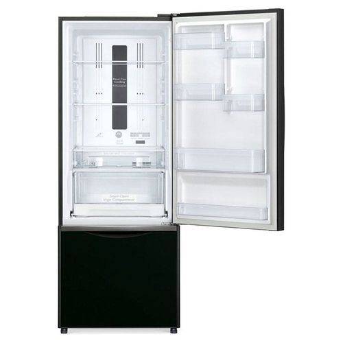 Hitachi Bottom Freezer Refrigerator Glass RB600PUK6GBK Black